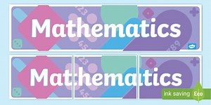 Mathematics Display Banner