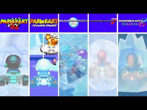 Evolution of Frozen Mario in Mario Kart Games (1992-2024)