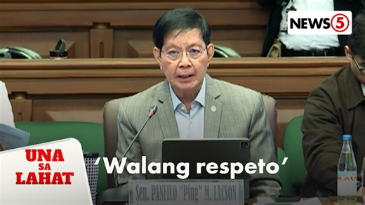 #UnaSaLahat | Nabastusan si Senate President Pro Tempore Ping Lacson sa paglalahad ng minorya ng sariling report sa flood control scam. Inunahan pa umano ang Blue Ribbon Committee. | via Maeanne Los Baños For more videos, visit us at www.news5.com.ph | News5