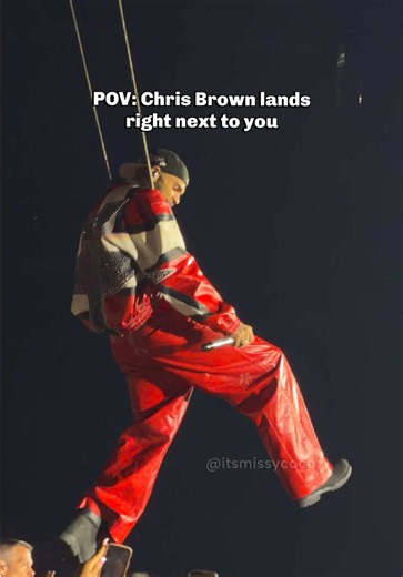 Chris Brown flies across Allegiant Stadium during ‘Ayo’ — up close in Las Vegas