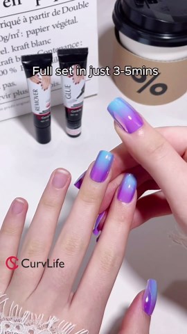 CurvLife 10g Semi Solid Nail Glue for Press Ons with 15ml Nail Glue Remover | No UV/LED Lamp Needed, Gap-Filling Air-Dry Nail Tips Glue Gel For Press on nails and Non-Acetone Gentle Remover