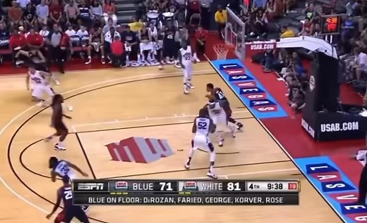 🏀🇺🇸On August 1, 2014 Paul George suffers a gruesome compound fracture of his lower right leg in a Team USA scrimmage in Las Vegas, Nevada. After George was carted off the court, head coach Mike Krzyzewski addressed the arena stating the game would not continue out of respect to George and his family. George quickly went into surgery for the fracture, with a pin being inserted in the leg. While no official prognosis was initially given, he was considered likely to miss the entire 2014–15 seaso