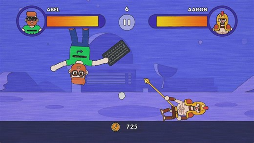 独家首发！儿子本地双人对战《布娃娃格斗家》+单人通关 Ragdoll Fighter 键盘侠大战女护士。最好玩的双摇杆操控的基于布娃娃物理系统的飞行的刀剑格斗