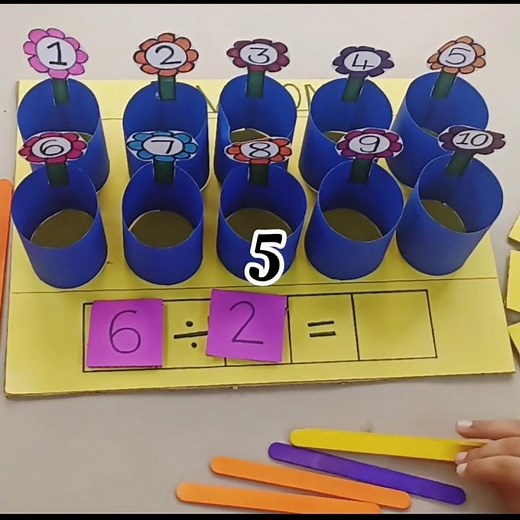 Division TLM / Easy Maths TLM for Kids / TLM for primary class #tlmideas #tlmforkids #mathstlm