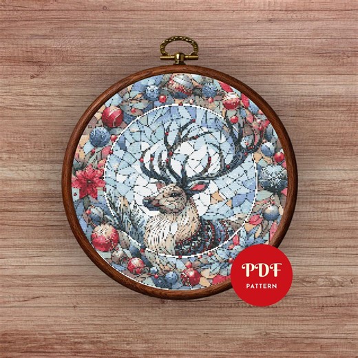 Winter Deer Cross Stitch Pattern PDF, Rustic Forest Design (pattern Keeper Compatible, Instant Download) - Etsy