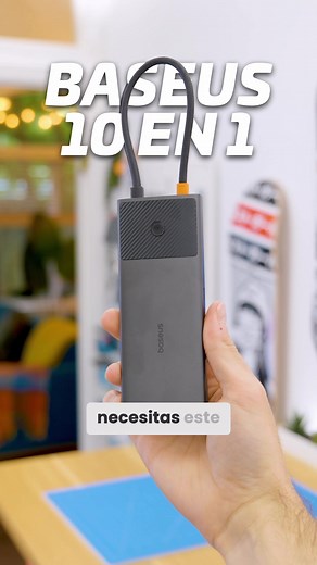 Adaptador Baseus 10 en 1 para Macbook y Laptop Ligeros: Conexiones y Puertos