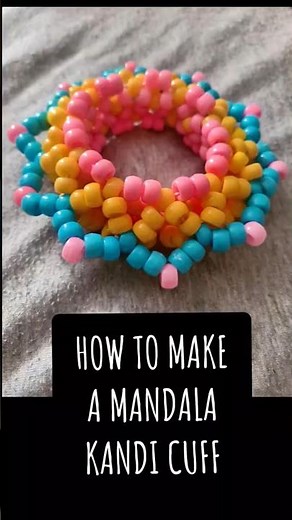 Kandi Tutorial: Mandala Cuff #kandi #kandicuff #tutorial #walkthrough