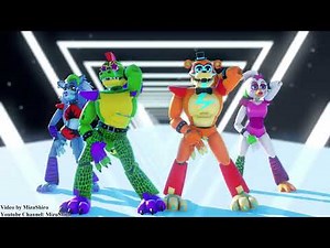 【MMD FNAF】Poker Face - Lady Gaga (Chica, Roxy, Freddy, Monty)【60fps】