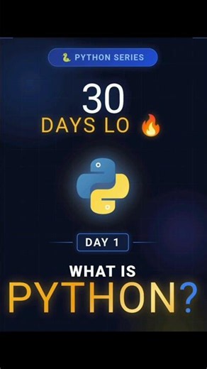 What is Python? 🐍🔥 | Day 1 of 30 Days Python Series #explore #learning #viral #shorts #videos
