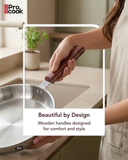 Sturdy Wooden Handle Fry Pan | Milton ProCook