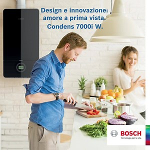Design elegante e tecnologia innovativa. La caldaia Condens 7000i W è la soluzione ideale per rispondere a ogni tua esigenza di riscaldamento e acqua calda. | Bosch Home Comfort
