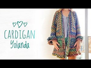 We crochet the Yolanda Cardigan with hexagons