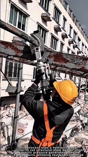 Structural Steel Cutting Work Tool Using Hydraulic Shear Cutter #worktool