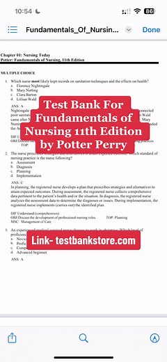 Fundamentals of Nursing 11th Edition Test Bank - Study Guide with Questions and Answers