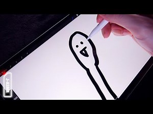 [ASMR]Drawing Sounds iPad Pro with Apple Pencil(No Talking)