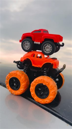 Remote control Rc rock toy car unboxing and glass ramp racing