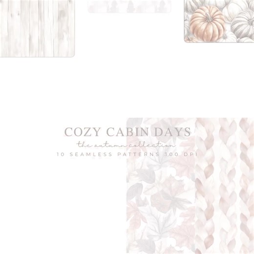 Fall Seamless Patterns, Cozy Autumn Digital Paper, Autumn Watercolor Backgrounds, Boho Neutral Scrapbook Textures, Fall Scrapbook Paper - Etsy