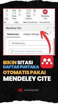 CREATE AUTOMATIC BIBLIOGRAPHY USING MENDELEY CITE