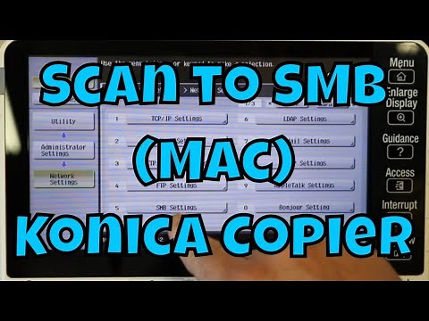 Scan to SMB on Konica copier using a Mac computer #Konica #Mac