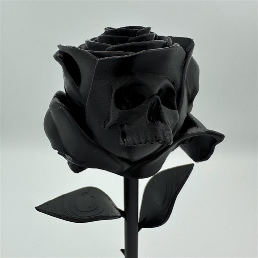 Forbidden Rose 3D Printed Sculpture With Skulls and Stand - Etsy