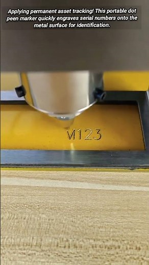 Quickly Applying Permanent Identification Code to Industrial Equipment.