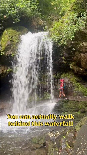 Walking Behind Grotto Falls - The Coolest Waterfall Hike in the Smokies