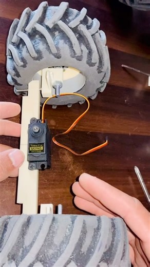 Mohit Malik on Instagram: "Assemble tyres in hub and fit a servo motor in steering or rc tractor"