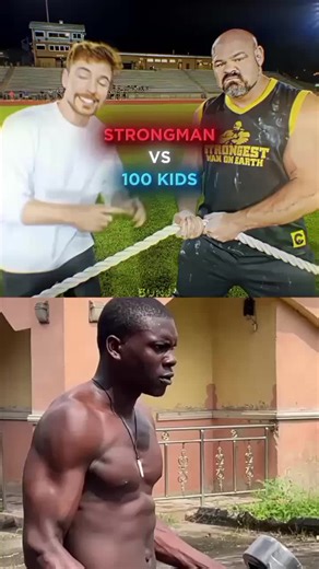 100 Kids Challenge Strongmen in Gym Showdown