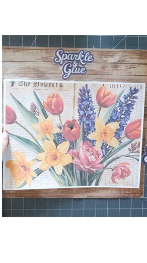 Vibrant Spring Meadow Tutorial + Free Printable Template #diy #craft #freebies