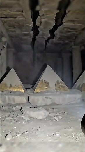 Three Golden Pyramids Discovered in Hidden Chamber