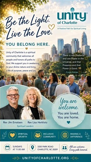 Be the Light #spiritualcommunity #charlottenc #churchservice #metaphysics