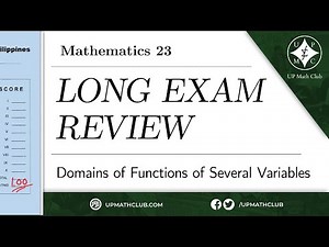 01 Domain of Functions of Several Variables
