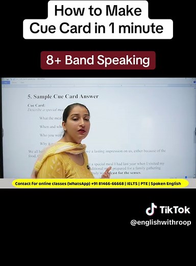 Create a Cue Card in 1 Minute for IELTS Speaking