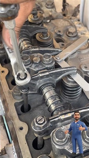 Old school method tappet valve adjustment #automobile #viral #shorts