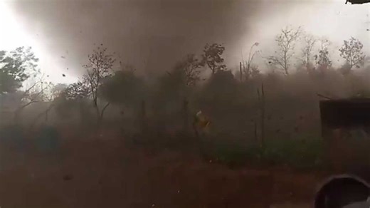 Tornado rips through India leaving two dead and village homes destroyed