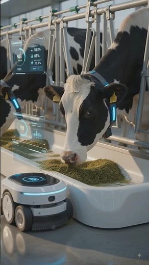 🤖 AI Cow Farm Future Dairy Farming Technology