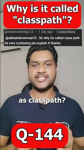 Why is it called classpath? #java #interview #interviewtips #springboot