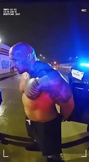 I’m not fighting you man, I’m cool. #therock #dwaynejohnson #wwe #police #bodycam