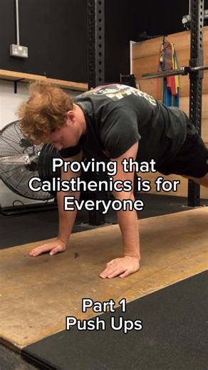 Ben Rogers | Athlete | Coach on Instagram: "Proving that calisthenics is for everyone. Push-ups aren’t about raw strength, they’re about choosing the right progression and building it properly over time. • Wall push-ups – ideal if you’re just starting. Stand tall, brace your core, and learn correct push-up mechanics with minimal load. • Incline push-ups – hands on a bar, bench, or box. The higher the surface, the easier it is. Lower the incline as you get stronger to increase difficulty. • Bande