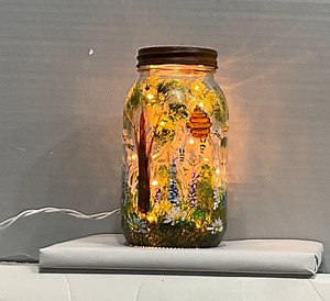 Mason Jar Light Garden With Bees - Etsy