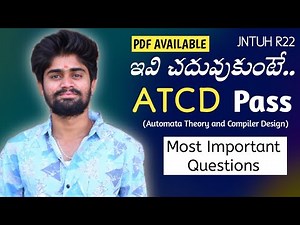 Score 40+/60 | Must & should Learn questions of ATCD | JNTUH R22 | CodingFataka