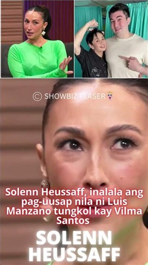 Solenn Heussaff, inalala ang pag-uusap nila ni Luis Manzano tungkol kay Vilma Santos