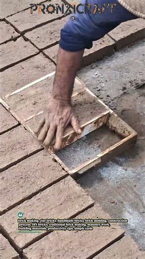 Fast Handmade Brick Molding Process | Simple Tool, High Output