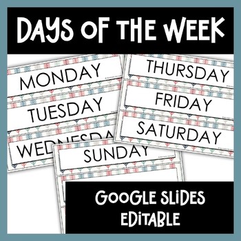 Google Slides Days of the Week Classroom Decor | Boho Arrows Pastel Theme