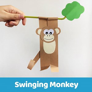 2.9M views · 11K reactions | Swinging monkey craft :) simple and fun! :D | Paper Magic | Facebook
