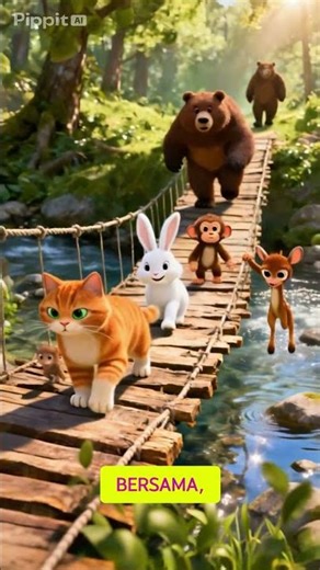 Anak kancil Tersesat Oren dan Kawan Membantu anak kancil itu