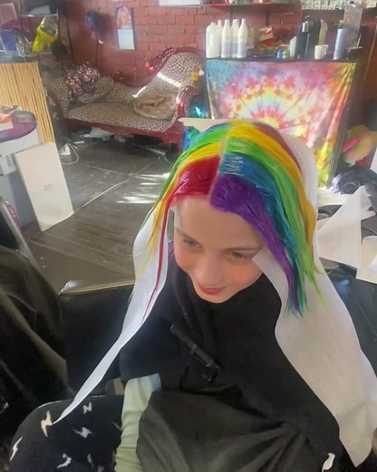 Colorful Rainbow Hair Dye for Cool Kids