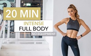 【Pamela Reif 20分钟高强度全身训练/无器械】