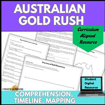 Australian History Gold Rush: Discovery of Gold Lesson (Digital & Printable)