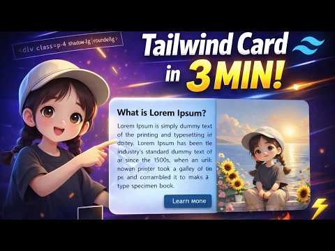 Build a Card Component in 3 Minutes | Tailwind CSS Tutorial for Beginners